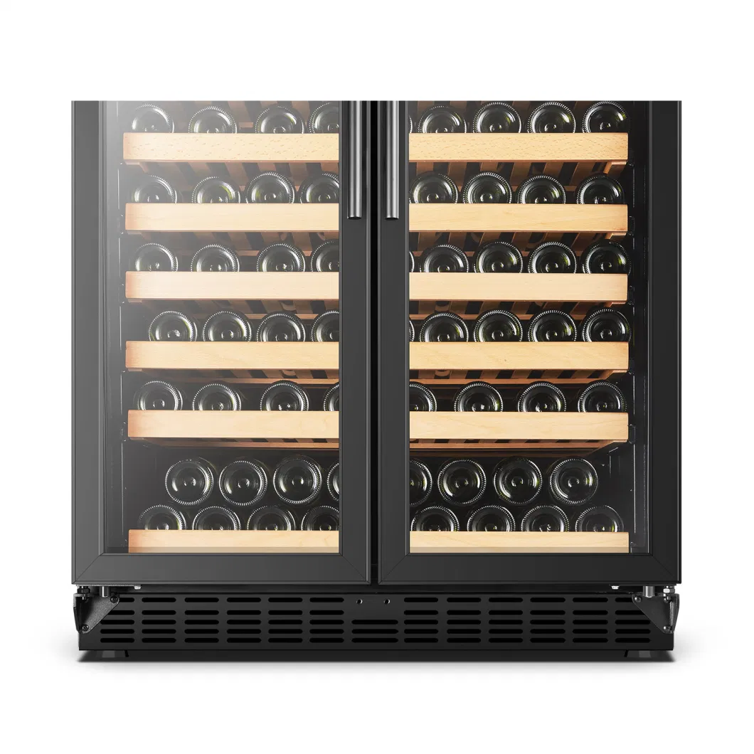 Large Double Doors Dual Zone Wine Fridge